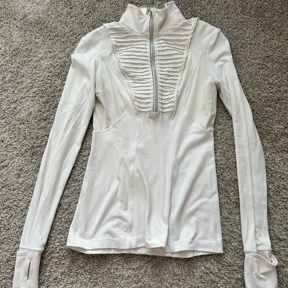 Lululemon half zip up long sleeve white pullover